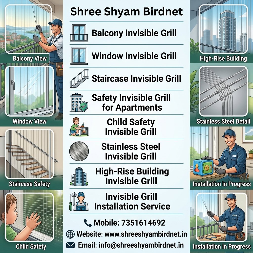 High-Rise Building Invisible Grill